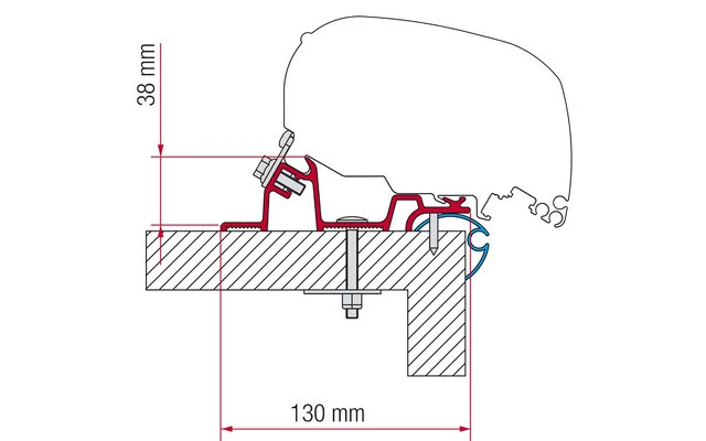 Fiamma Markisenadapter Kit Caravan Standard Dachmontage 3 Fiamma Markisenadapter Kit Caravan Standard Dachmontage