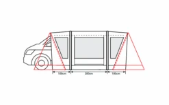Outdoor Revolution Cayman Combo Air Vorzelt Low 180 Bis 210 Cm -Markisen Serie 636903 4332455