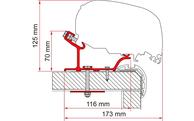 Fiamma Adapter Carthago Malibu 340 Markisenadapter Für Fiamma F80 / F65 340 4 Fiamma Adapter Carthago Malibu 340 Markisenadapter Für Fiamma F80 / F65 340 – Bild 2