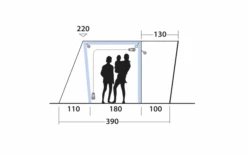 Outwell Jonesville 290 SA Flex Busvorzelt + ONS Leuchtelement-Set Bundle -Markisen Serie 748541 5008487